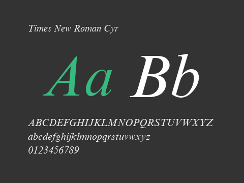 Times New Roman Cyr