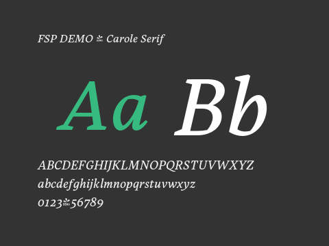 FSP DEMO - Carole Serif