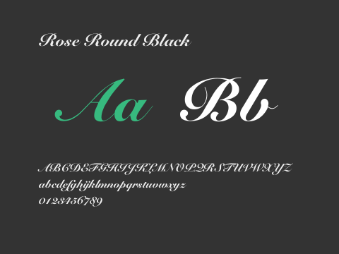 Rose Round Black