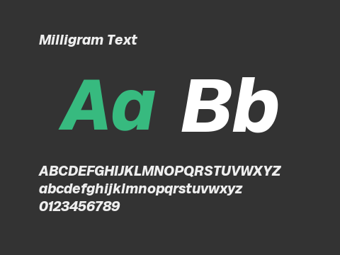 Milligram Text