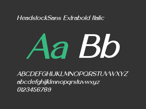 HeadstockSans Extrabold Italic