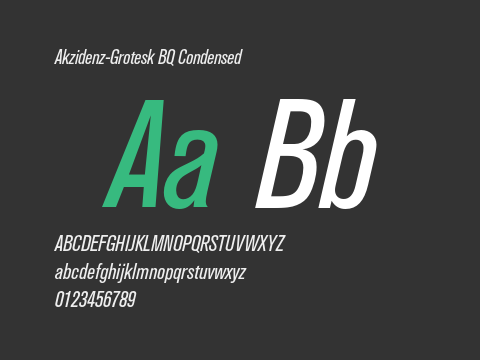 Akzidenz-Grotesk BQ Condensed