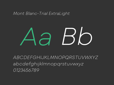 Mont Blanc-Trial ExtraLight