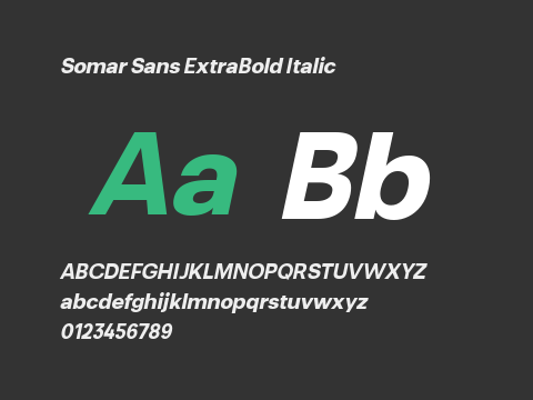 Somar Sans ExtraBold Italic