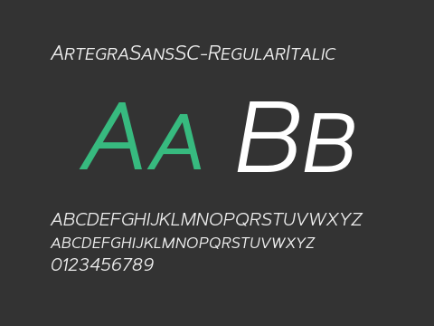 ArtegraSansSC-RegularItalic