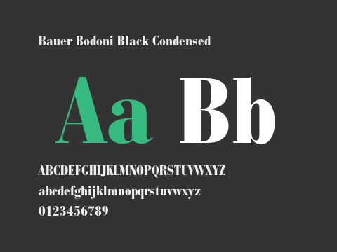 Bauer Bodoni Black Condensed