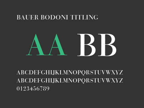 Bauer Bodoni Titling