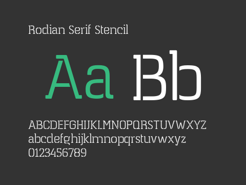 Rodian Serif Stencil