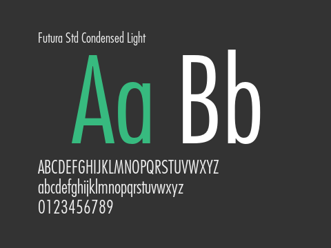 Futura Std Condensed Light