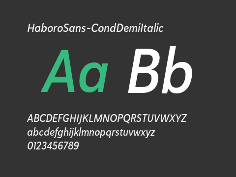 HaboroSans-CondDemiItalic