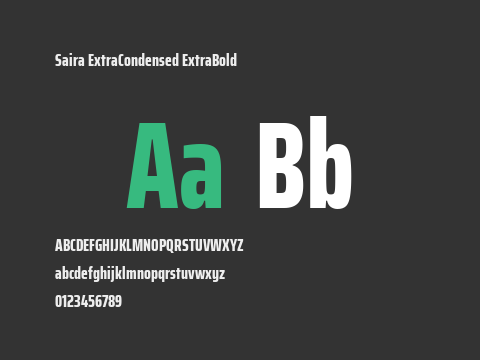 Saira ExtraCondensed ExtraBold