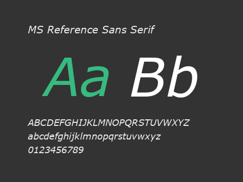 MS Reference Sans Serif