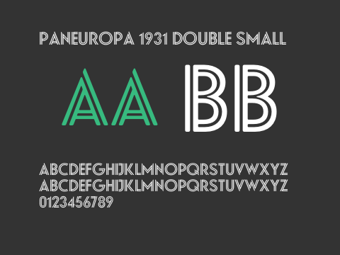 Paneuropa 1931 Double Small