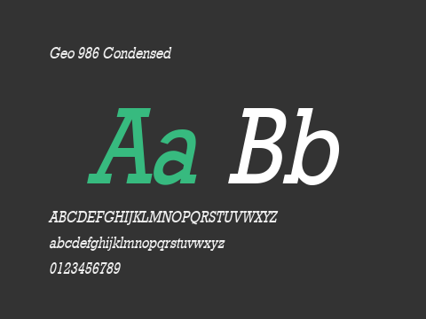 Geo 986 Condensed