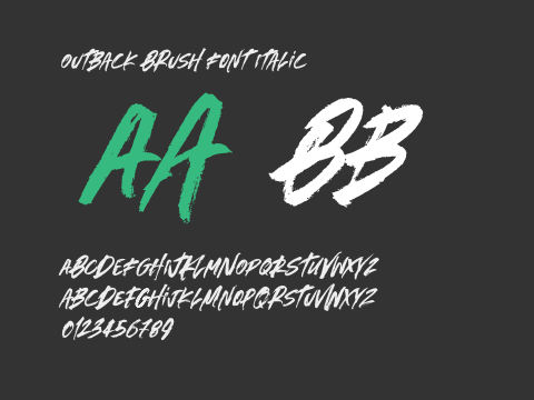 Outback Brush Font Italic