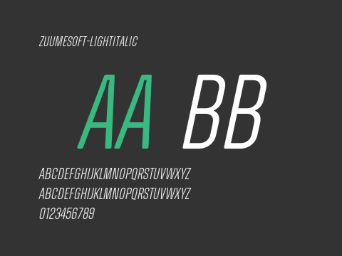 ZuumeSoft-LightItalic