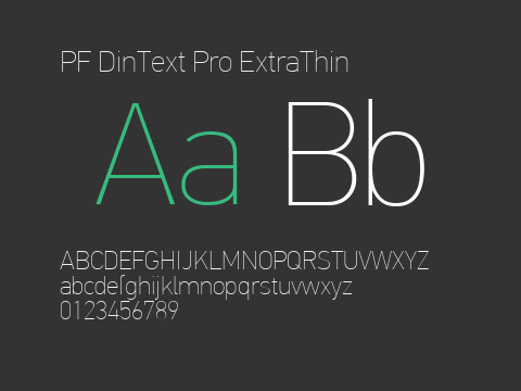 PF DinText Pro ExtraThin