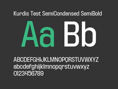 Kurdis Test SemiCondensed SemiBold