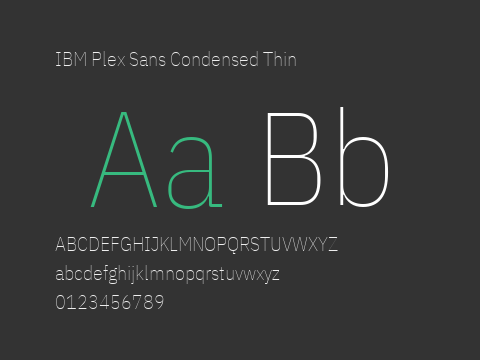 IBM Plex Sans Condensed Thin