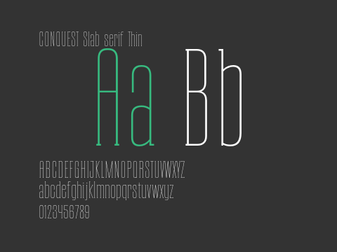 CONQUEST Slab serif Thin