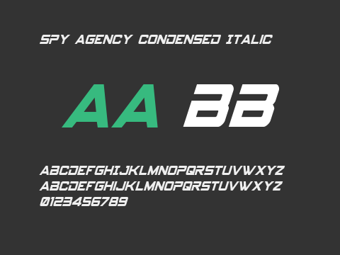 Spy Agency Condensed Italic