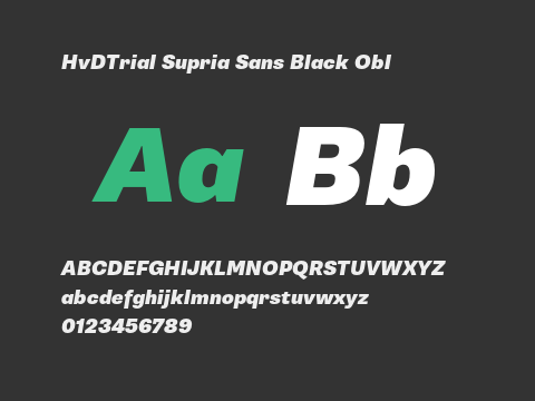 HvDTrial Supria Sans Black Obl