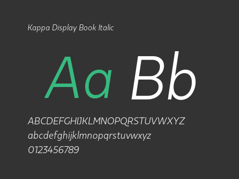 Kappa Display Book Italic