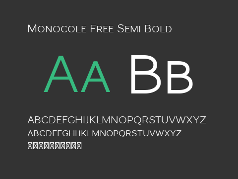 Monocole Free Semi Bold