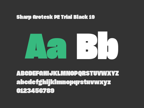 Sharp Grotesk PE Trial Black 19