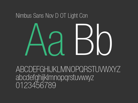 Nimbus Sans Nov D OT Light Con