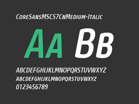 CoreSansMSC57CnMedium-Italic