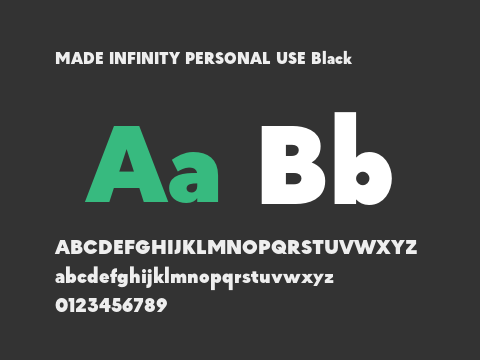 MADE INFINITY PERSONAL USE Black