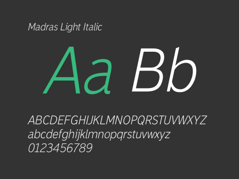 Madras Light Italic