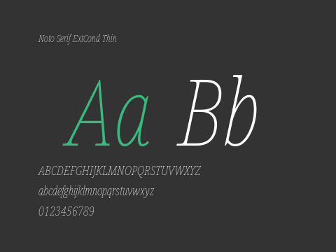 Noto Serif ExtCond Thin