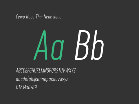 Cervo Neue Thin Neue Italic