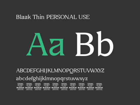 Blaak Thin PERSONAL USE