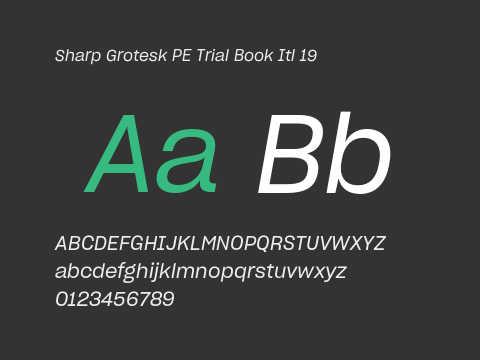 Sharp Grotesk PE Trial Book Itl 19