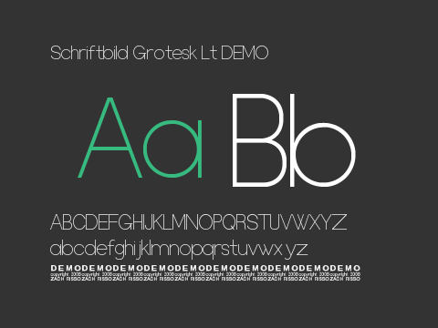 Schriftbild Grotesk Lt DEMO