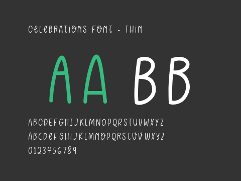 Celebrations Font - Thin