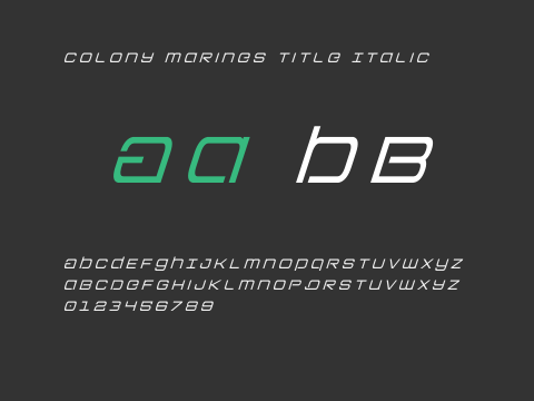 Colony Marines Title Italic