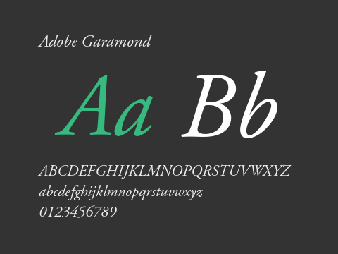 Adobe Garamond