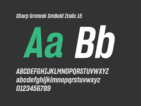 Sharp Grotesk SmBold Italic 15