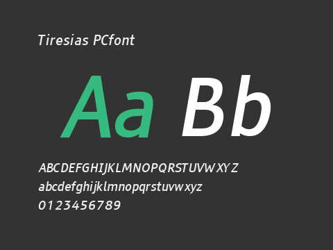 Tiresias PCfont