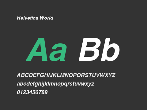 Helvetica World