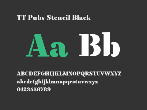 TT Pubs Stencil Black