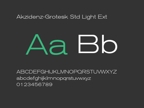 Akzidenz-Grotesk Std Light Ext