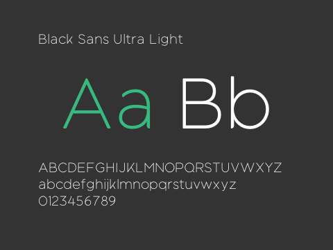 Black Sans Ultra Light
