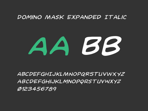 Domino Mask Expanded Italic