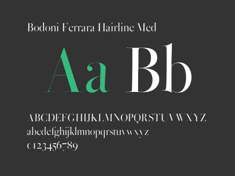 Bodoni Ferrara Hairline Med