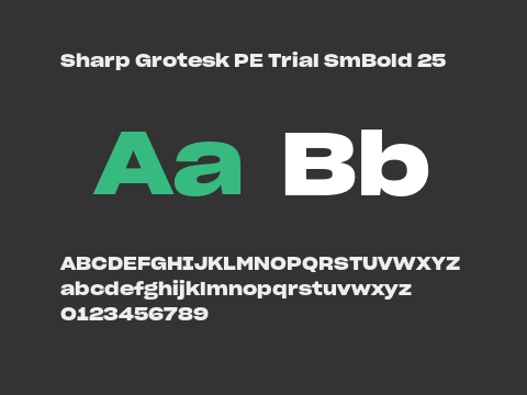 Sharp Grotesk PE Trial SmBold 25